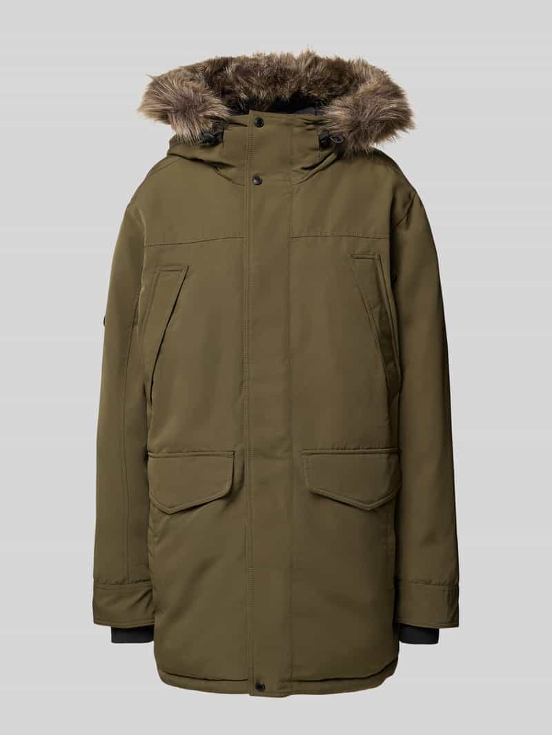 Superdry Regular fit parka met klepzakken model 'Everest'