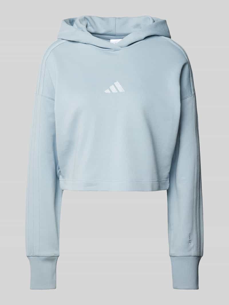 ADIDAS SPORTSWEAR Cropped hoodie met labelstitching