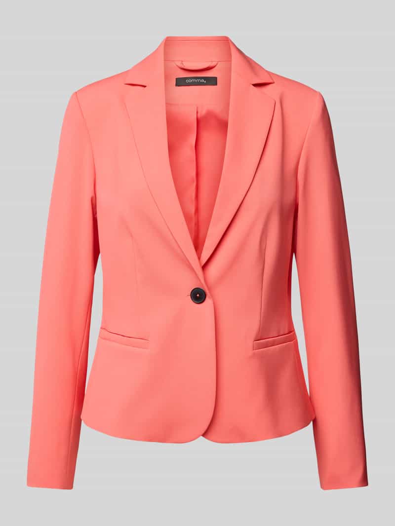 comma Regular fit blazer met reverskraag en knoopsluiting