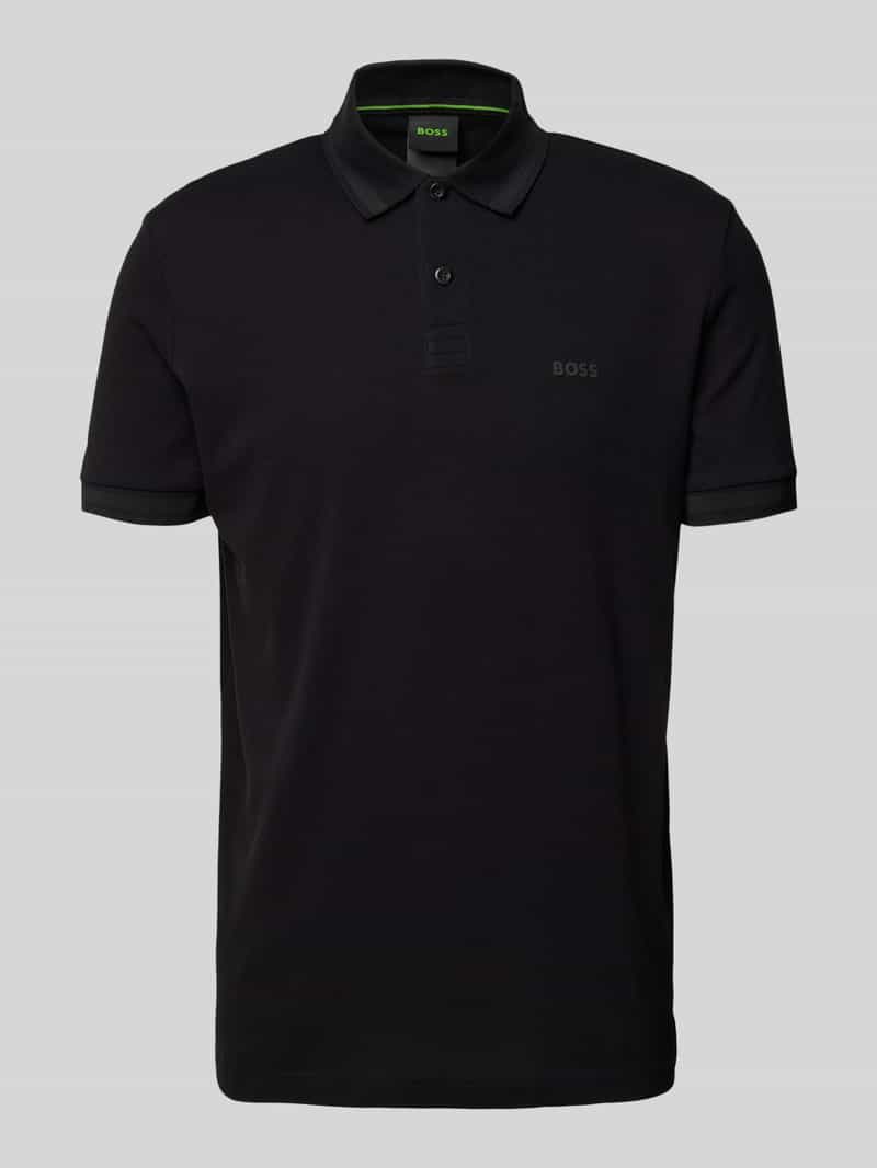 BOSS Green Poloshirt met labeldetail