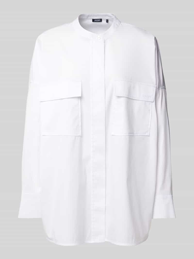 Joop! Relaxed fit overhemdblouse met opstaande kraag model 'Brunella'