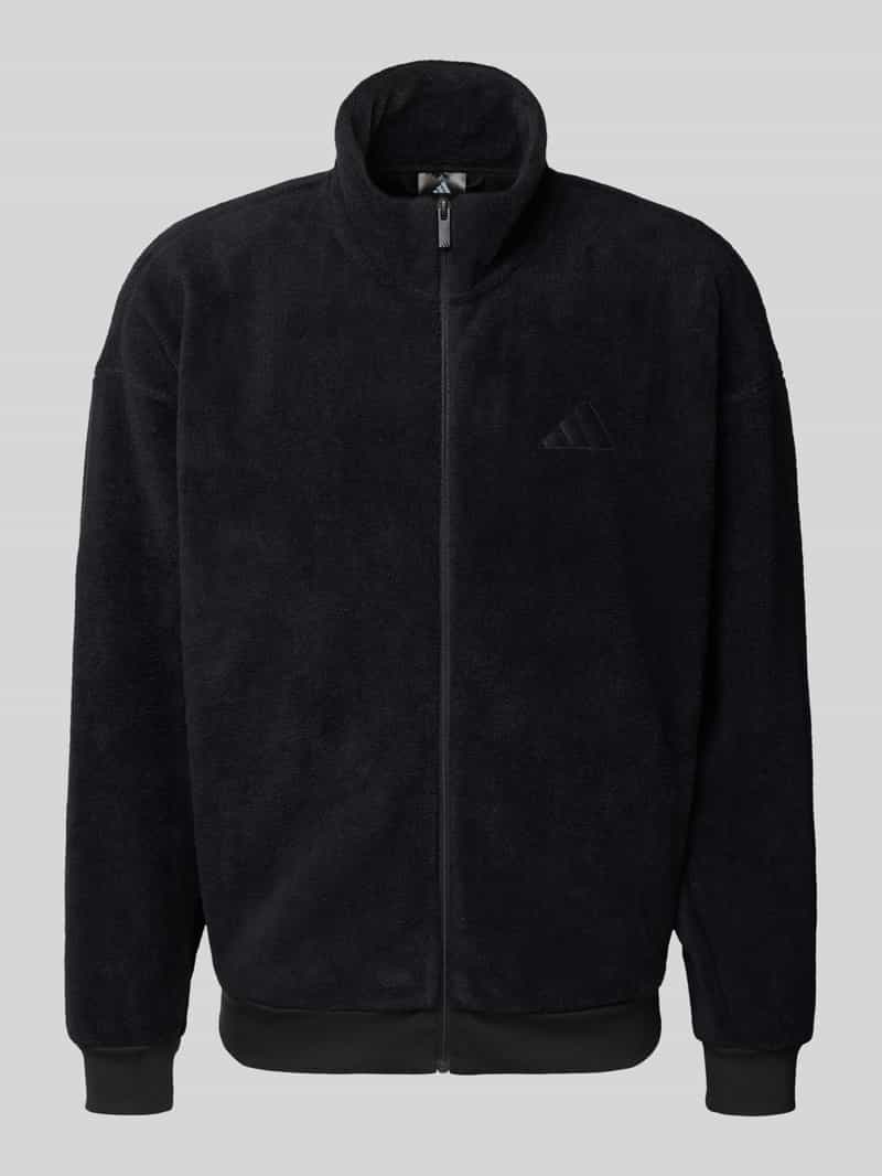 adidas Sportswear Fleecejack met opstaande kraag en ritssluiting