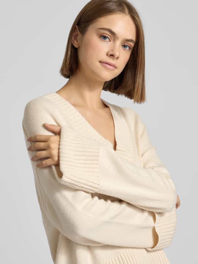 Gina Tricot Loose fit gebreide pullover met wol