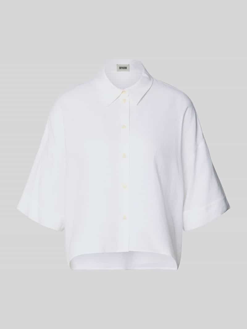 relaxed fit blouse van linnen-viscosemix