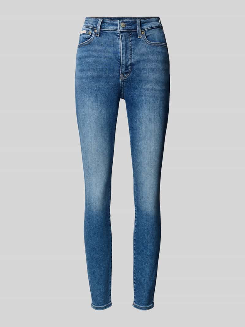 Calvin Klein Jeans Super skinny fit high rise jeans met labeldetail