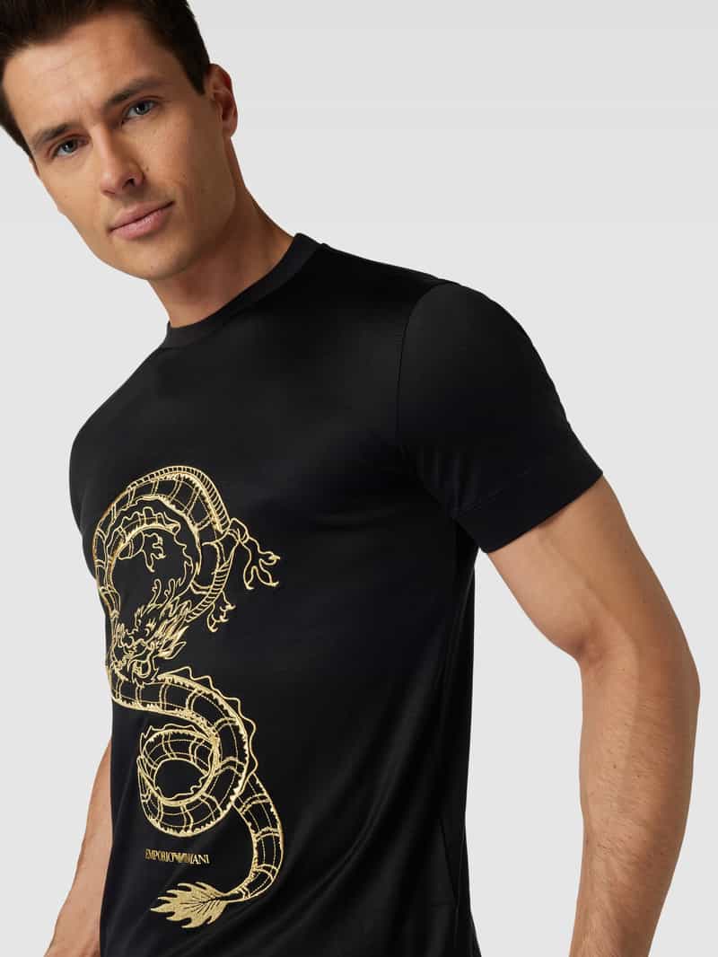 Emporio Armani T-shirt met motiefstitching