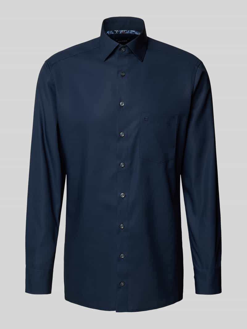 Olymp Slim fit zakelijk overhemd van puur katoen