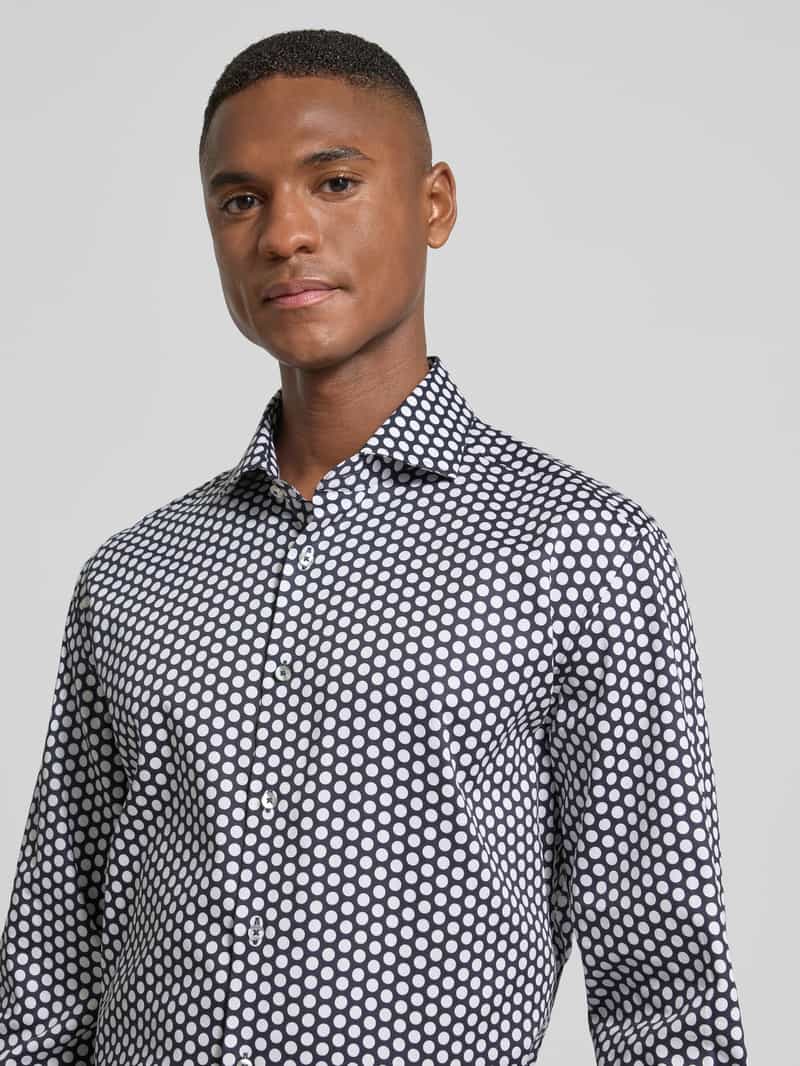 Eterna Modern fit zakelijk overhemd van katoen met kentkraag