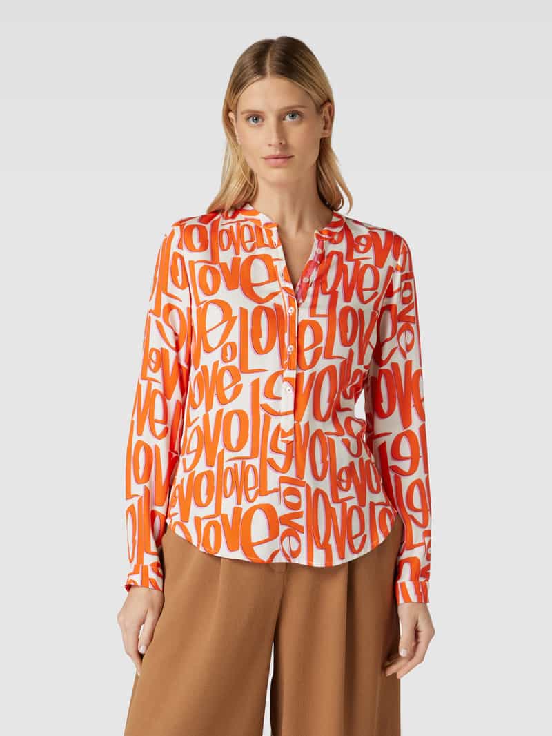 Overhemdblouse van viscose met opstaande kraag Emily Van den Bergh