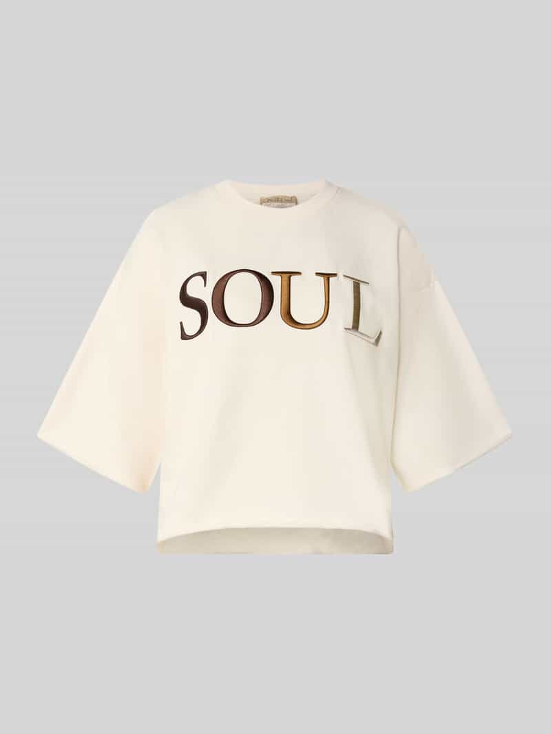 Smith and Soul Kort boxy fit sweatshirt met labelstitching