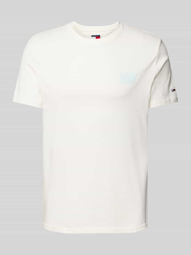 Tommy Jeans Regular fit T-shirt van puur katoen met labelopschrift