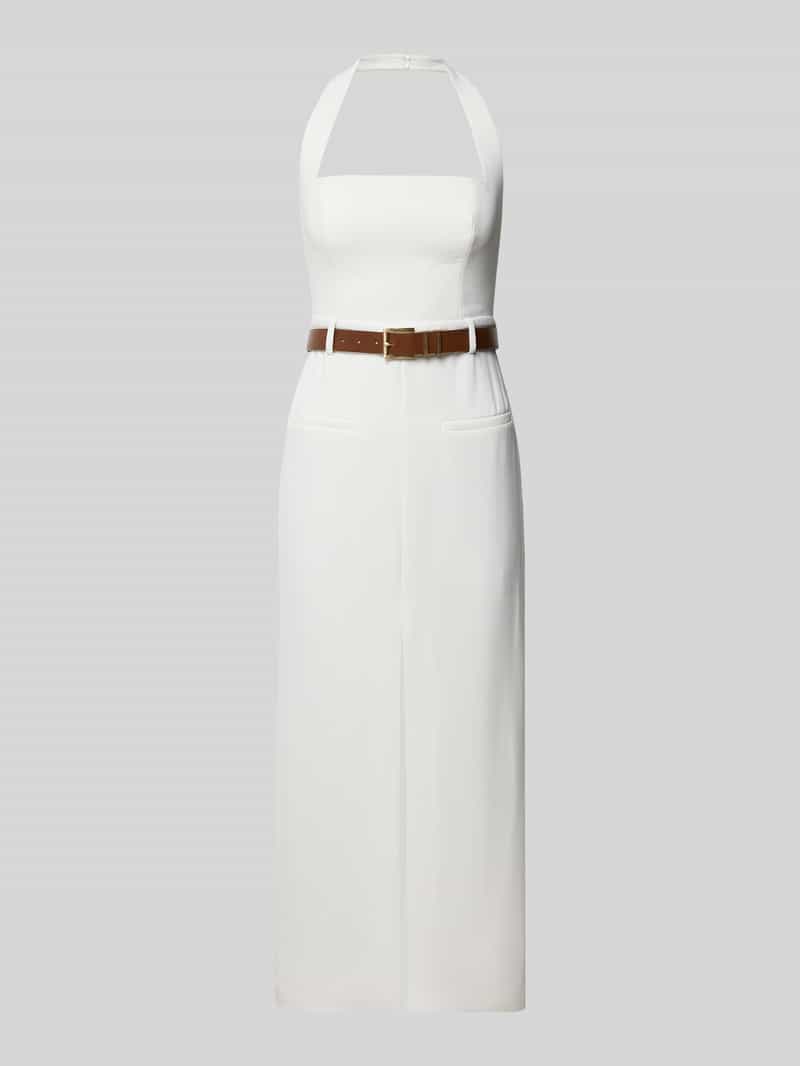 Etui-jurk met loopsplit en riem model 'Sara'