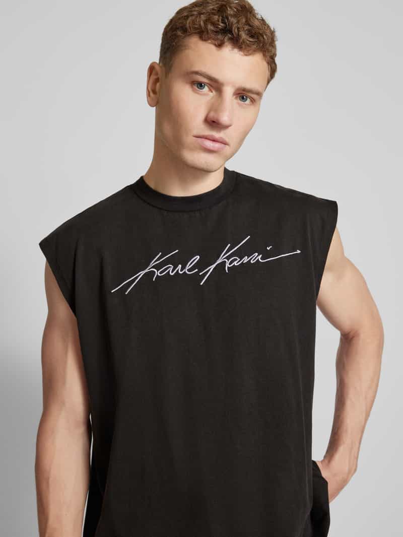Karl Kani Tanktop met labelstitching model 'Autograph'