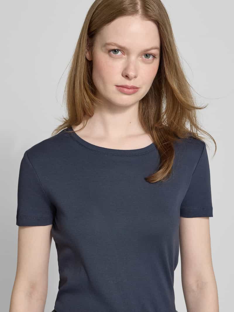 Christian Berg Woman T-shirt met geribde ronde hals