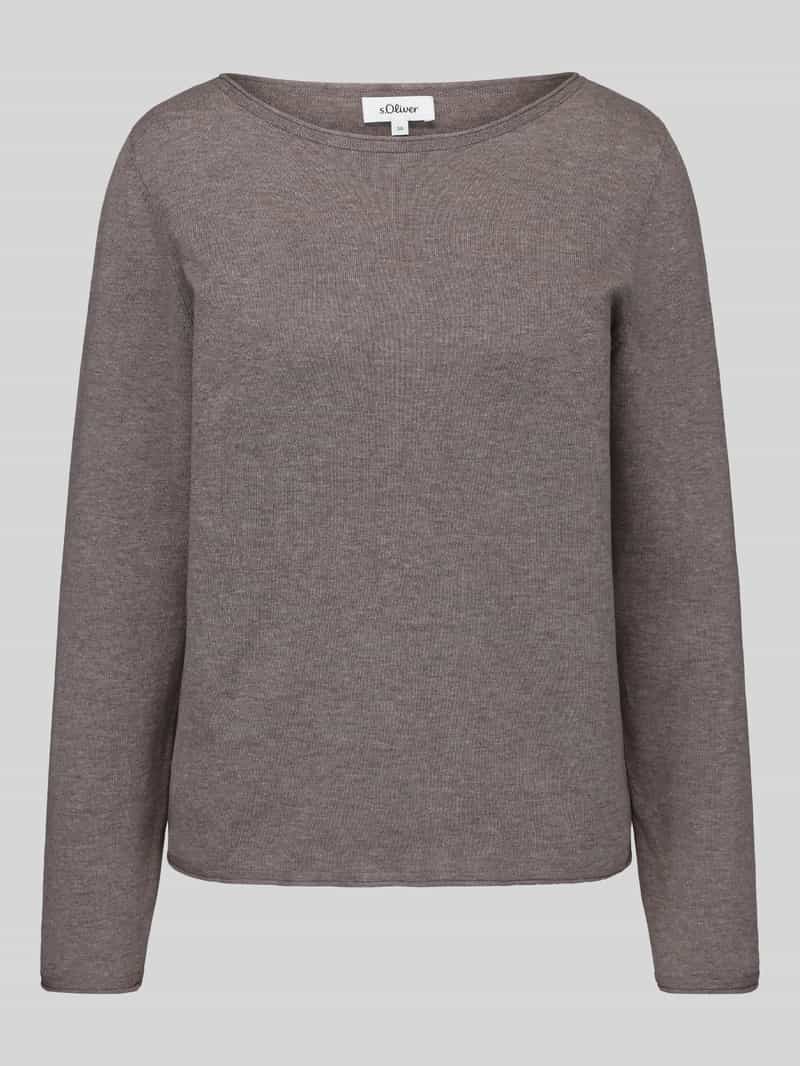 Regular fit pullover van mix van katoen en viscose