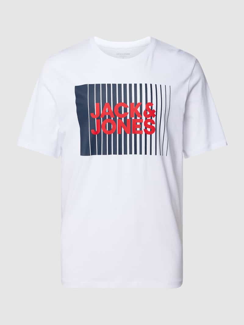 T-shirt met labelprint model 'CORP'