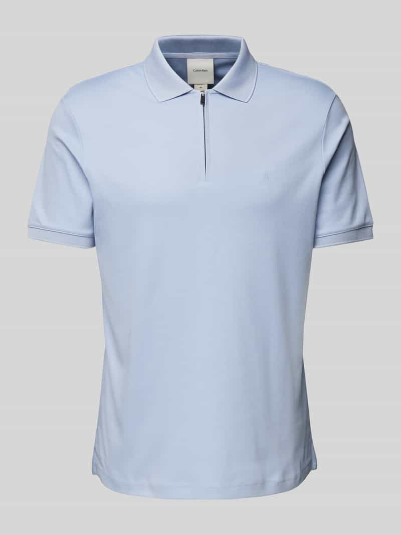 CK Calvin Klein Slim fit poloshirt met logostitching, model 'LIQUID TOUCH'