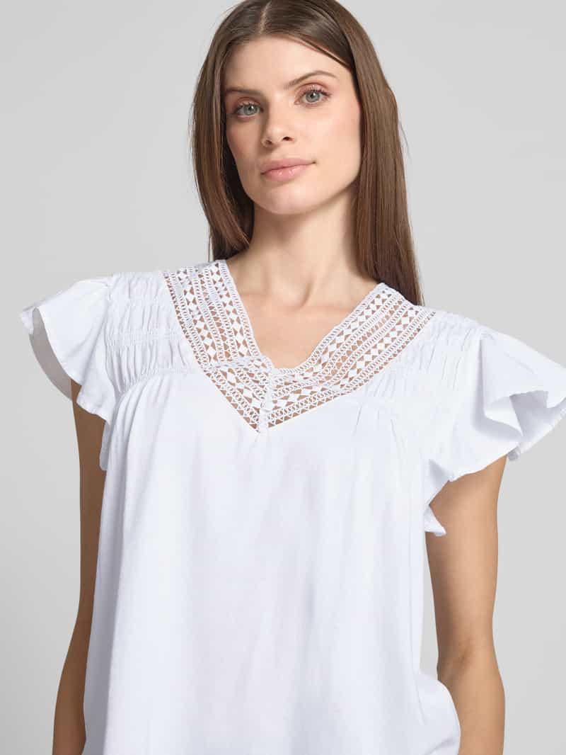 Lauren Ralph Lauren T-shirt met volantmouwen