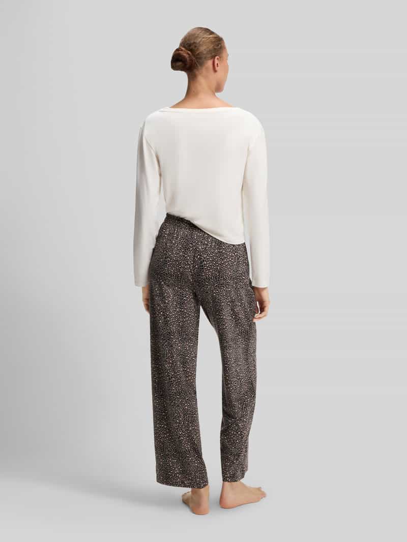 HUGO Loose fit pyjamabroek van mix van modal en katoen