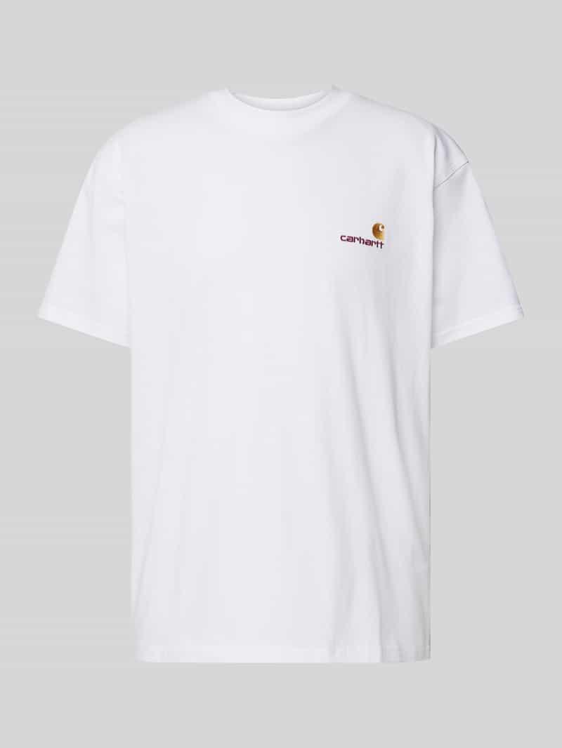 Carhartt Work In Progress T-shirt met labelstitching model 'American'