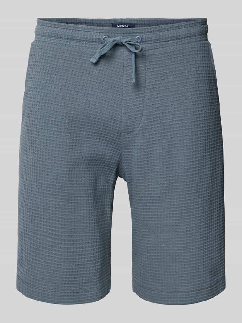 MCNEAL Korte regular fit broek met structuurmotief