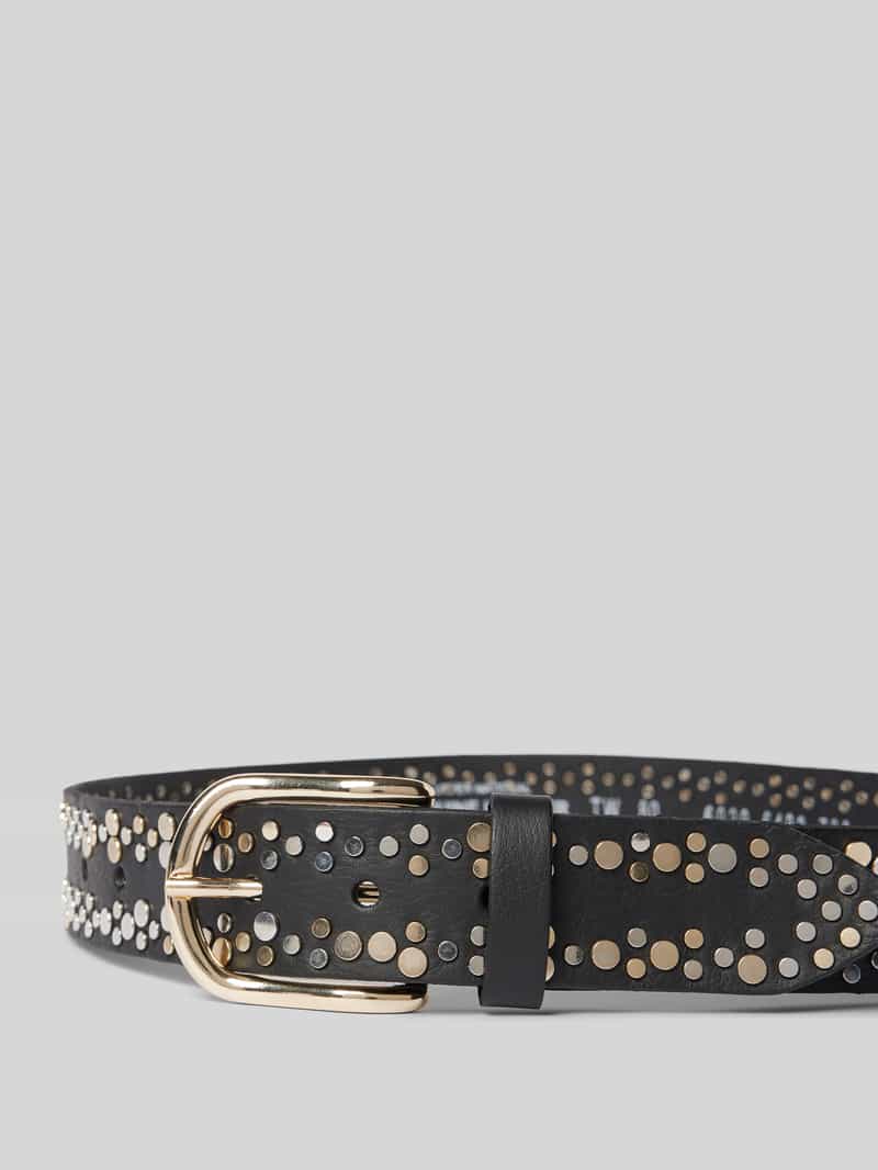 Vanzetti Riem van leer met studs en doornsluiting
