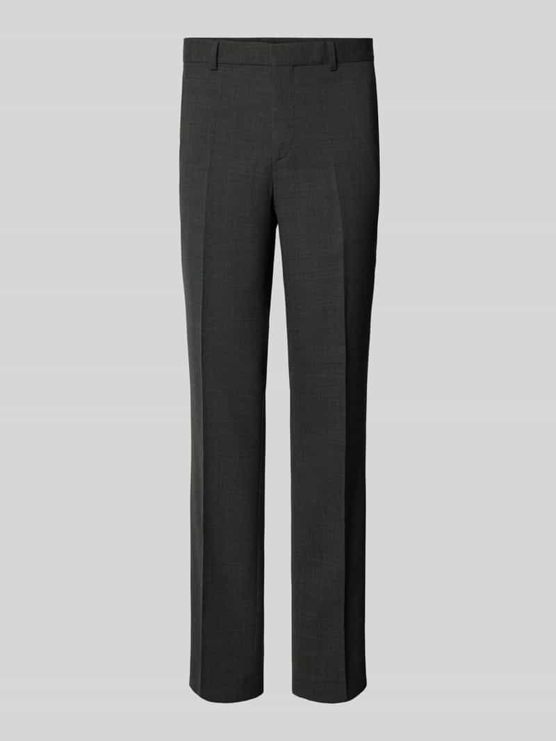 Boss Slim fit pantalon met riemlussen, model 'Leon'