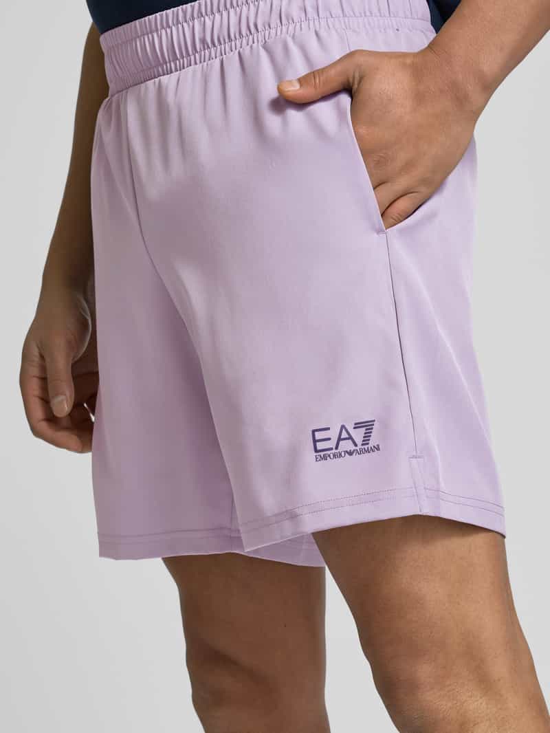 EA7 Emporio Armani Sweatshorts met elastische band
