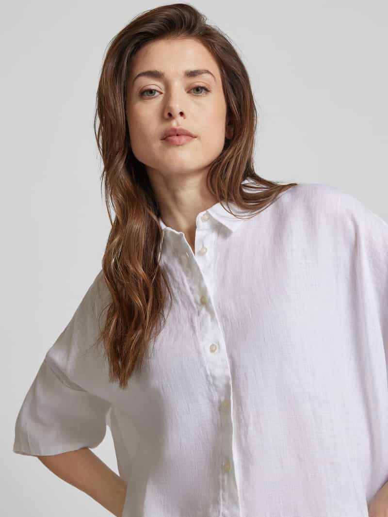 Emily Van den Bergh Linnen blouse met doorknoopsluiting