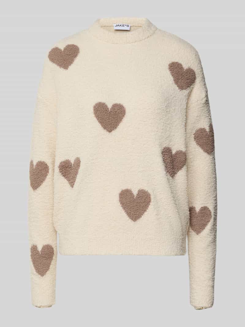 Jake*s Casual Gebreide pullover in all-over look