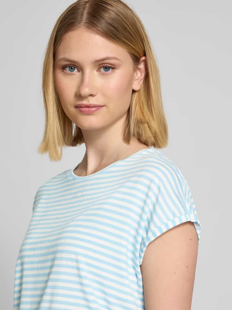 Vero Moda Regular fit T-shirt van een mix van lyocell en elastaan model 'AVA'