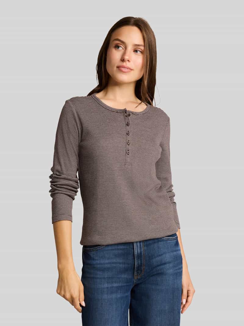 Tom Tailor Regular fit shirt met lange mouwen van katoenmix