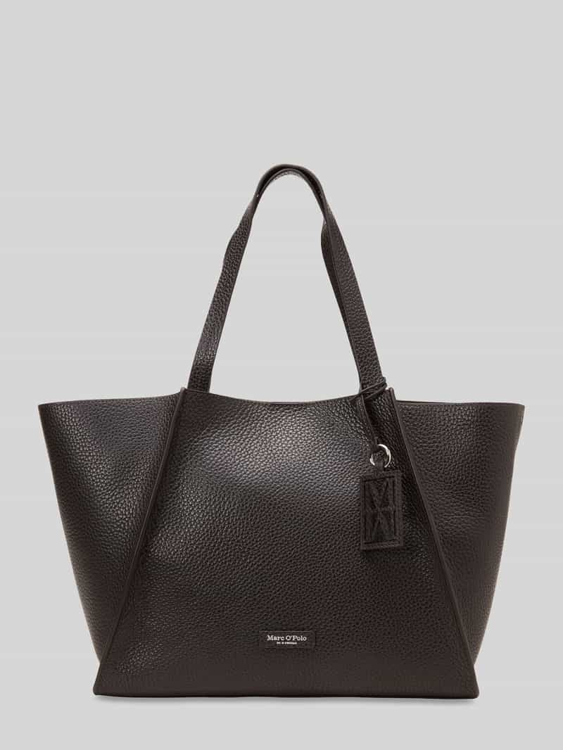 Marc O'Polo Leren shopper schoudertas Biana Shopper Burnt Coffee donkerbruin