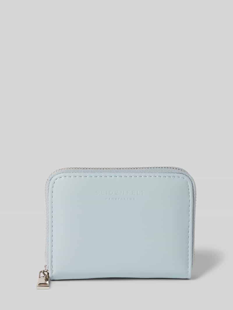 Seidenfelt Portemonnee met labeldetail model 'YLVA'