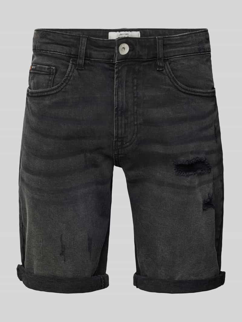 Redefined Rebel Korte regular fit jeans in destroyed-look model 'PORTO'