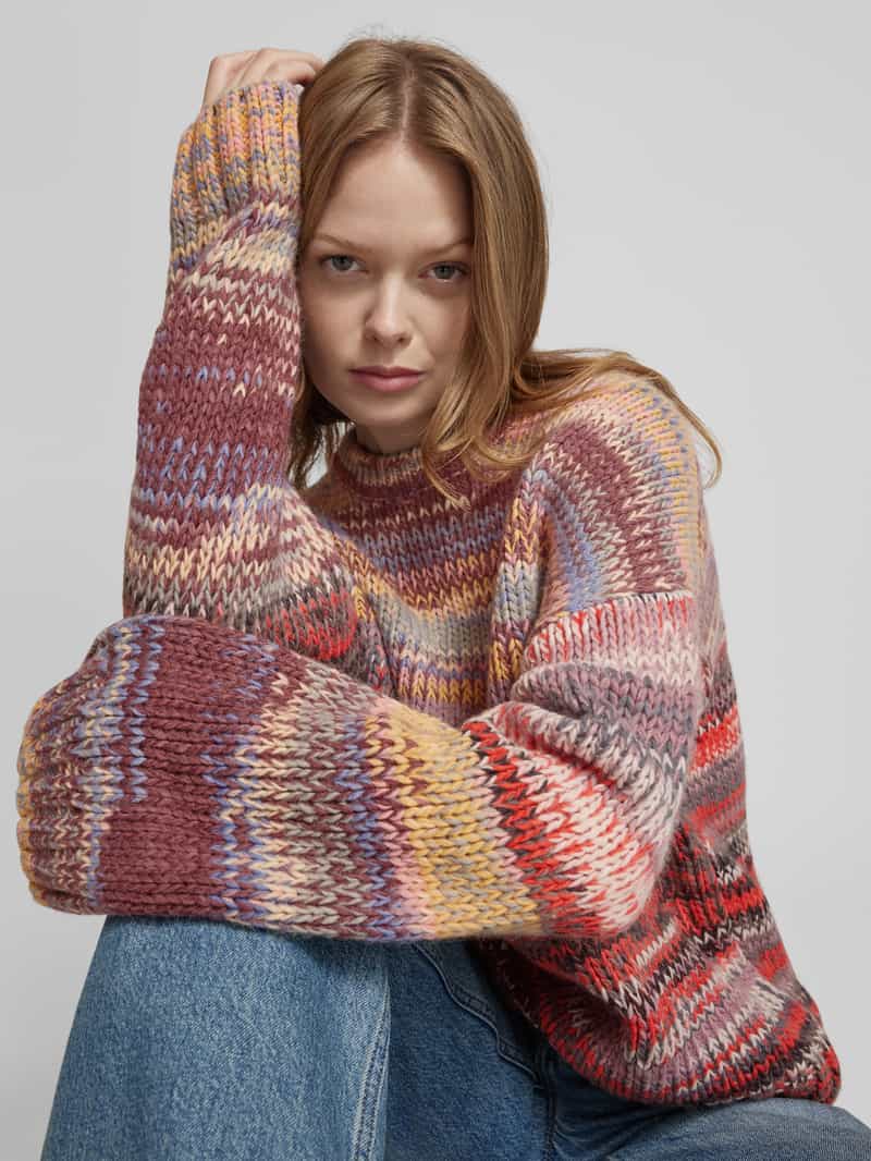 Jake*s Casual Oversized gebreide pullover met ribboorden