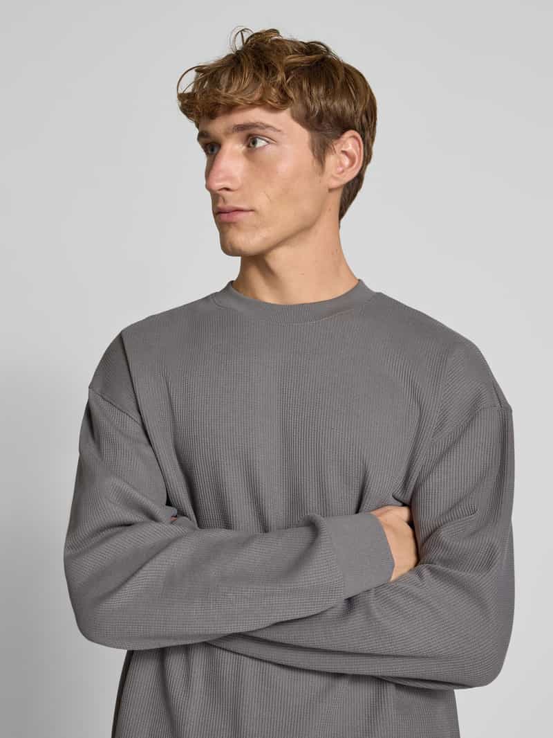Hugo Blue Regular fit sweatshirt van katoenmix model 'NUWOLO'