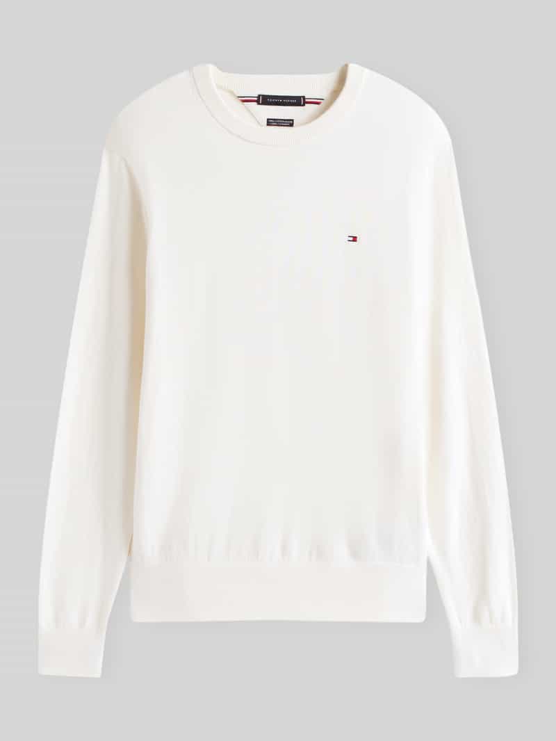 Regular fit pullover van mix van katoen en kasjmier