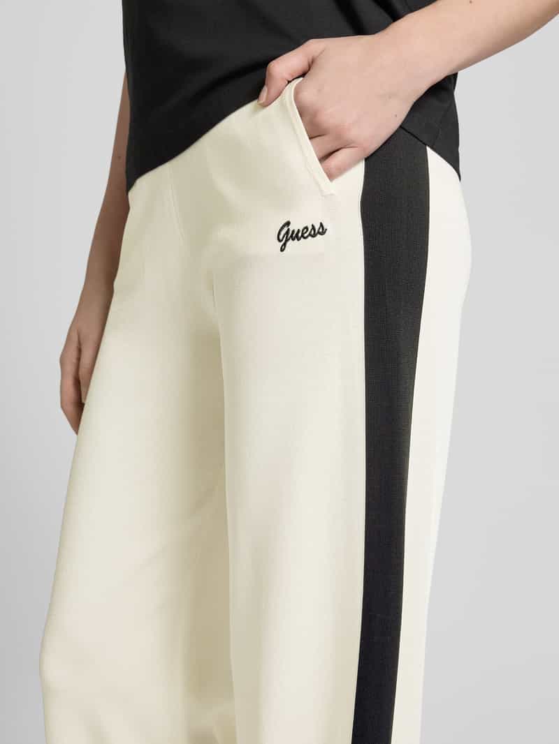 Guess Activewear Wide leg sweatpants met labelstitching