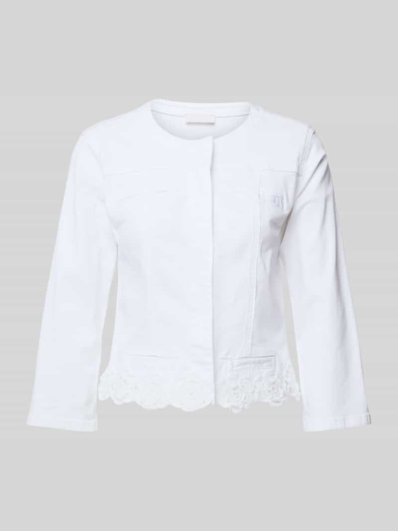 Liu Jo White Jeansjack met kant model 'JA JE ROSES'