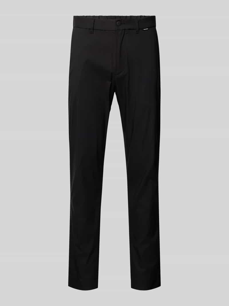 CK Calvin Klein Tapered fit broek met labeldetail, model 'TECH'