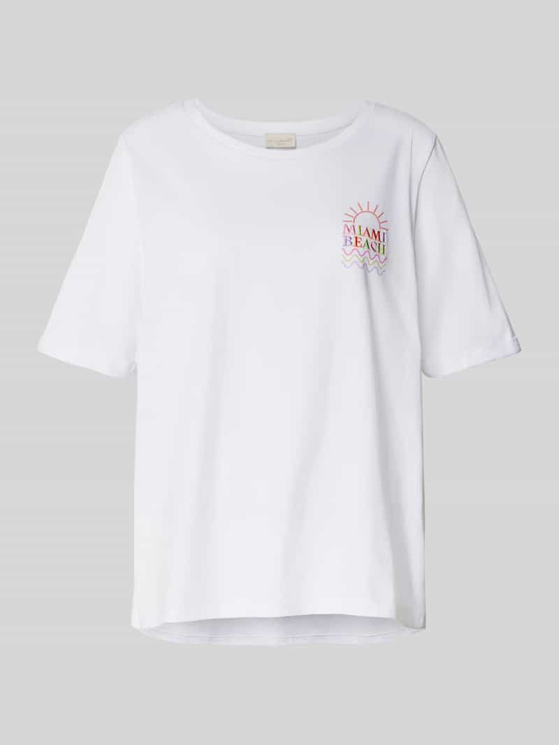 T-shirt met statementstitching