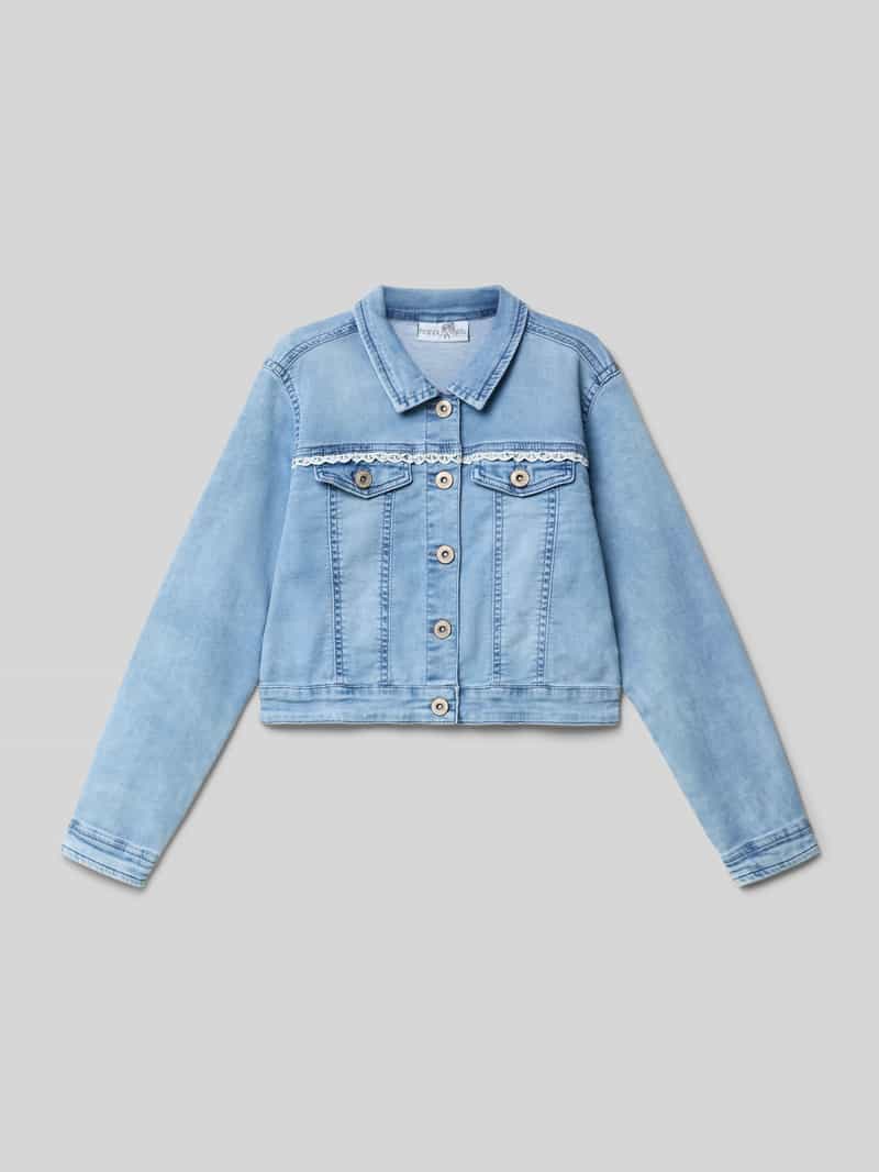 Happy Girls Regular fit jeansjack met kant