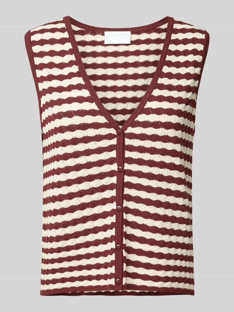 Jake*s Collection Mouwloos vest met knoopsluiting