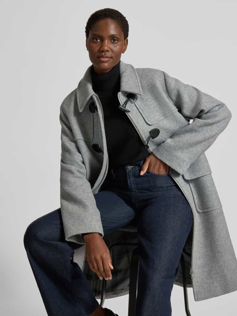 Barbour Comfort fit houtje-touwtjejas van wolmix model 'MELODY'