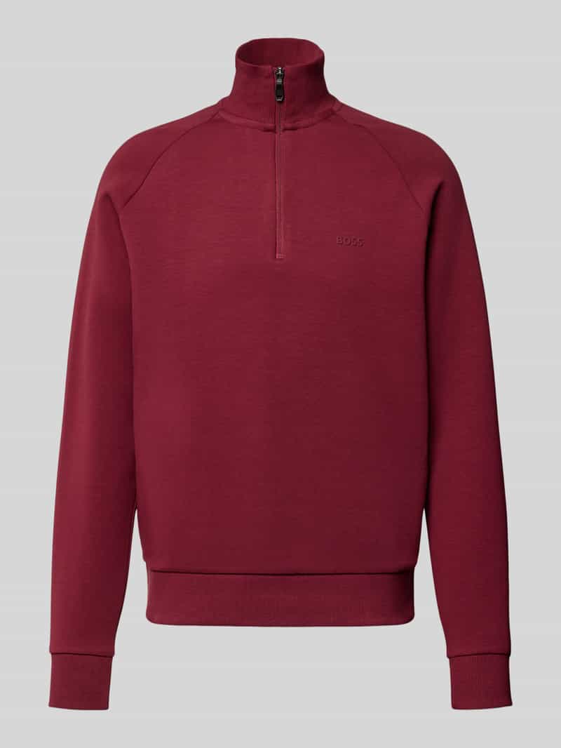 BOSS Green Sweatshirt met halflange ritssluiting
