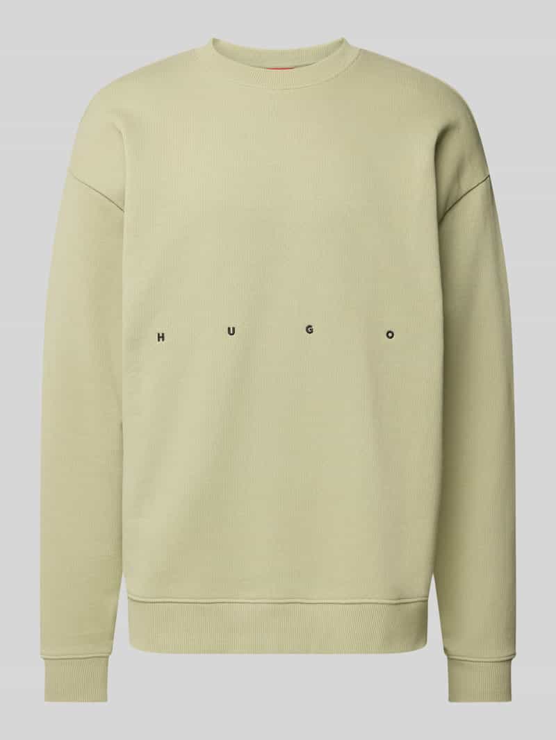 HUGO Sweatshirt met labelstitching model 'Dutap'
