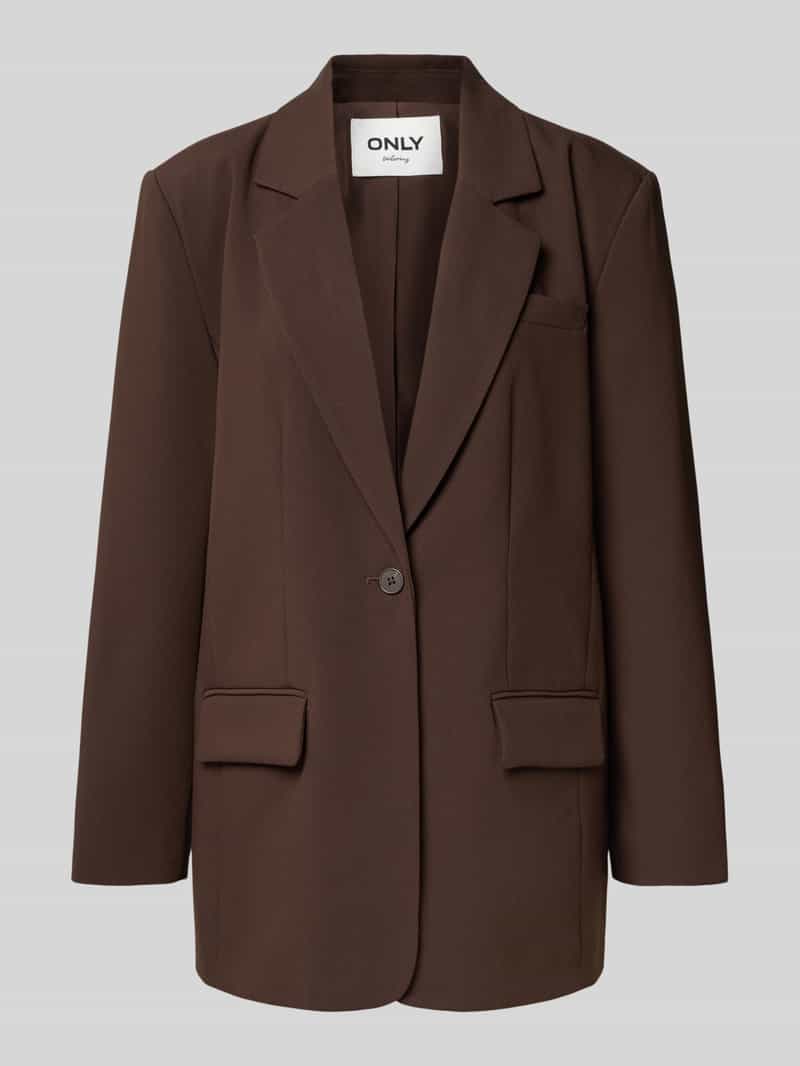 Only Relaxed fit lange blazer met 1-knoopssluiting model 'LINDA-RAVEN LIFE'