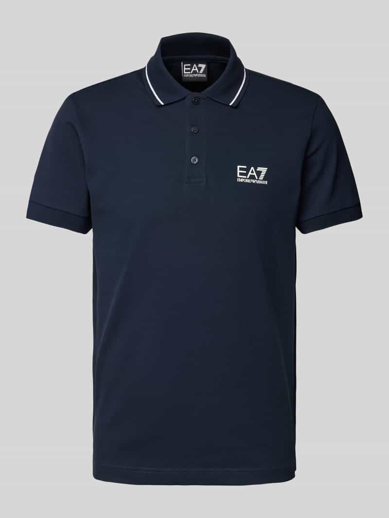 EA7 Emporio Armani Slim fit poloshirt met labelprint model 'TRAIN CORE'