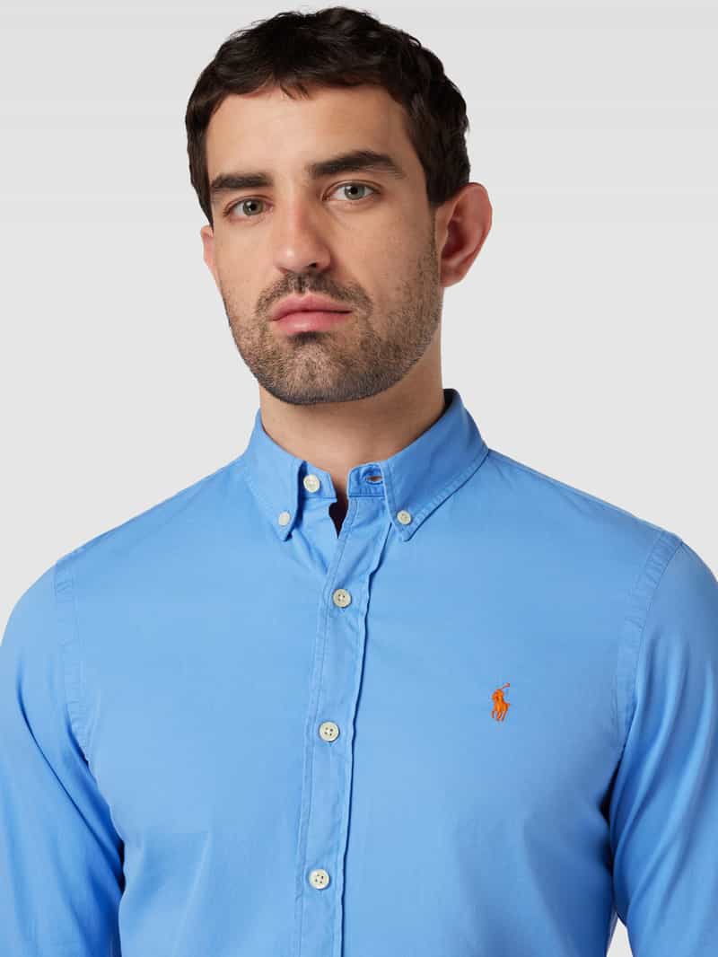 Polo Ralph Lauren Slim fit vrijetijdsoverhemd met labelstitching